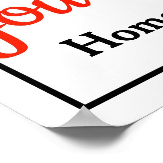 Entspannen Sie sich, wenn Sie Zuhause Poster sind (Ecke)