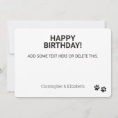 Entspannen Sie sich, wie Hunde glückliche Geburtst Karte (Rückseite)