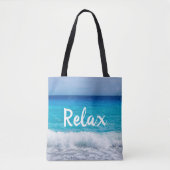 Entspannen Sie Tropical Beach Türkis Blue Ocean Fo Tasche (Vorderseite)