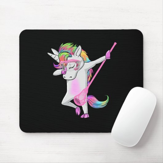 Entspannen Sie unicorn Dab Jugend Lacrosse T-Shirt Mousepad (Mit Mouse)