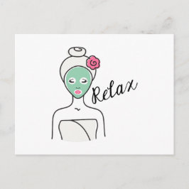 Entspannen Sie Wellness-Center Beauty Postkarte