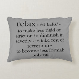 Entspannen, Spaß Wörterbuch Bedeutung für Stressed Zierkissen