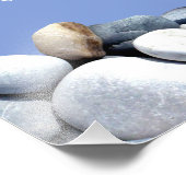 Entspannen und atmen Inspirierend Zitat Himmel Kie Fotodruck (Ecke)