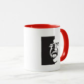 "Entspannen und das Verrückte akzeptieren" Tasse (VorderseiteRechts)