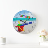 Entspannen und lieben - am Strand Große Wanduhr (Zuhause)