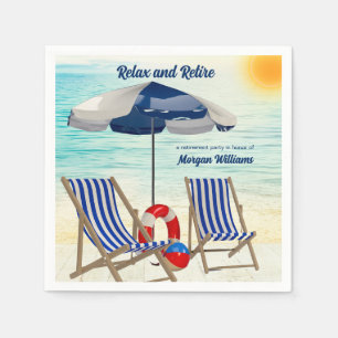 Entspannen und Ruhestand Tropischer Strandstuhl Ru Serviette