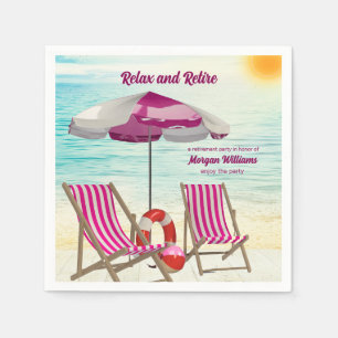 Entspannen und Ruhestand Tropischer Strandstuhl Ru Serviette