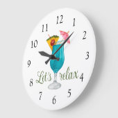 Entspannen wir uns beim Tropengetränk Große Wanduhr (Winkel)