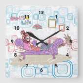 Entspannend Quadratische Wanduhr (Vorderseite)