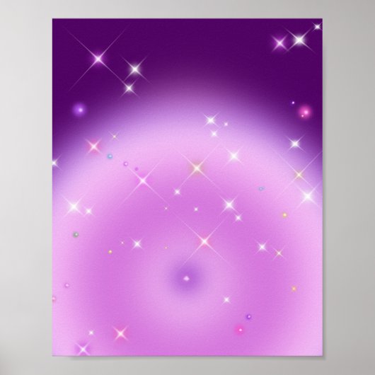 Entspannende Amethyst Aura Poster (Vorne)