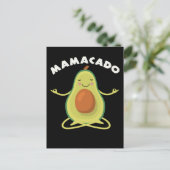 Entspannende Avocado Yoga Mutter Postkarte (Stehend Vorderseite)