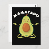 Entspannende Avocado Yoga Mutter Postkarte (Vorne/Hinten)