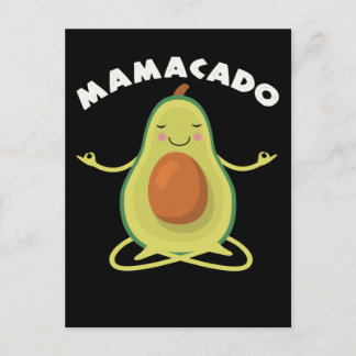 Entspannende Avocado Yoga Mutter Postkarte