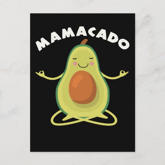 Entspannende Avocado Yoga Mutter Postkarte (Vorderseite)