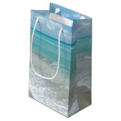 Entspannende blaue kleine geschenktüte (Rückseite Schrägansicht)