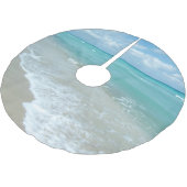 Entspannende blaue polyester weihnachtsbaumdecke (Schrägansicht)