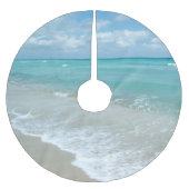 Entspannende blaue polyester weihnachtsbaumdecke (Vorderseite)