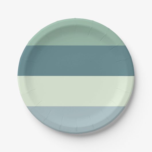 Entspannende Farben Streifen Pappteller (Vorderseite)