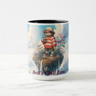 Entspannende Faultier-Retro-Tropeninsel-Ferien-Atm Tasse