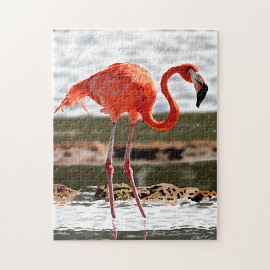 Entspannende Flamingo Puzzle (Vertikal)