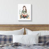 Entspannende Girl Boss Leinwanddruck (Insitu (Schlafzimmer))