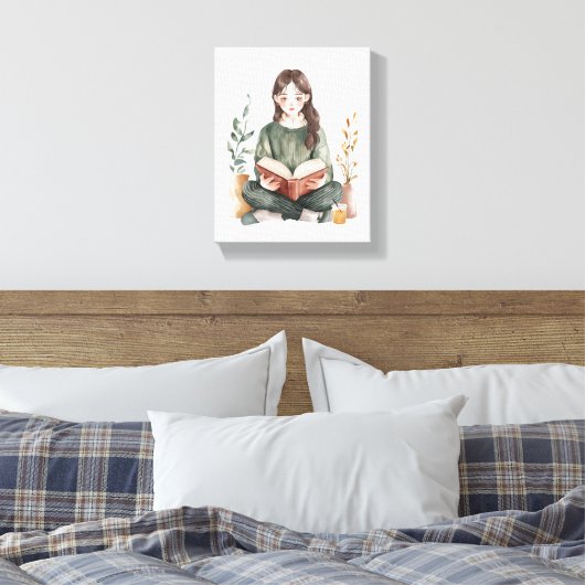 Entspannende Girl Boss Leinwanddruck (Insitu (Schlafzimmer))