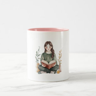 Entspannende Girl Boss Zweifarbige Tasse
