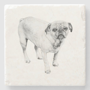 Entspannende Hundekunst bringt Frieden in Ihre Zus Steinuntersetzer