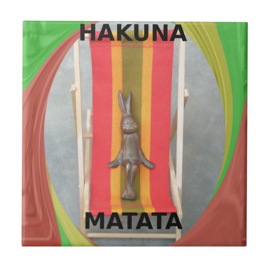 Entspannende Kaninchenkonstruktionen Druckgestaltu Fliese (Vorderseite)