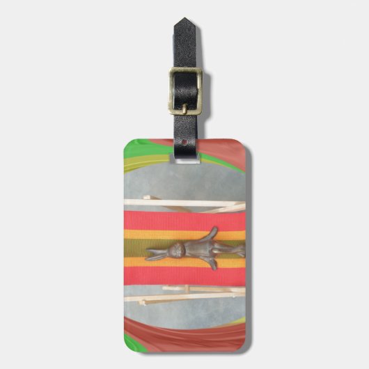 Entspannende Kaninchenkonstruktionen Druckgestaltu Gepäckanhänger (Vorderseite vertikal)