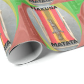 Entspannende Kaninchenkonstruktionen Druckgestaltu Geschenkpapier (Rolleneckpunkt)