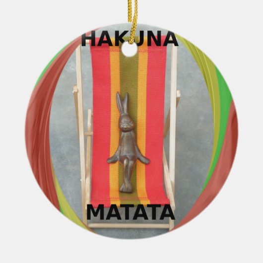 Entspannende Kaninchenkonstruktionen Druckgestaltu Keramikornament (Vorne)