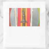 Entspannende Kaninchenkonstruktionen Druckgestaltu Rechteckiger Aufkleber (Tasche)