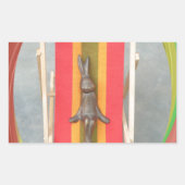 Entspannende Kaninchenkonstruktionen Druckgestaltu Rechteckiger Aufkleber (Vorderseite)