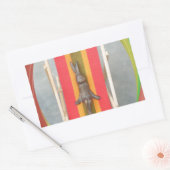 Entspannende Kaninchenkonstruktionen Druckgestaltu Rechteckiger Aufkleber (Umschlag)