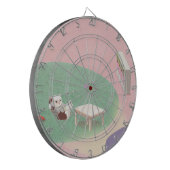 Entspannende Kätzchen im Wohnzimmer Dartscheibe (Vorderseite Links)