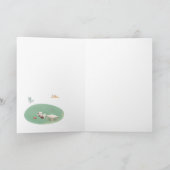 Entspannende Kätzchen im Wohnzimmer Karte (Innenseite)