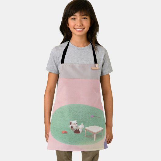 Entspannende Kätzchen im Wohnzimmer Schürze (Insitu)