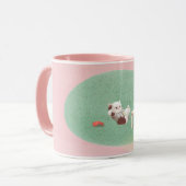 Entspannende Kätzchen im Wohnzimmer Tasse (Vorderseite Links)