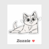 Entspannende Katze  Aufkleber (Blatt)