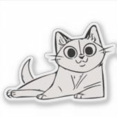 Entspannende Katze  Aufkleber (Vorderseite)