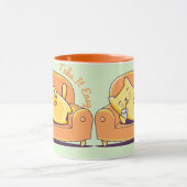 Entspannende Katze Tasse (Zentrum)