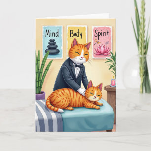 Entspannende Katzen-Geburtstagskarte Karte