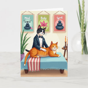 Entspannende Katzen-Geburtstagskarte Karte