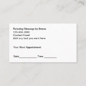 Entspannende Massage Erinnerung Karten (Rückseite)