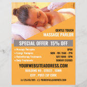 Entspannende Massage, Massagetherapie, Massageraum Flyer (Vorne)