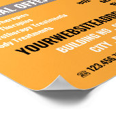 Entspannende Massage, Massagetherapie, Massageraum Poster (Ecke)