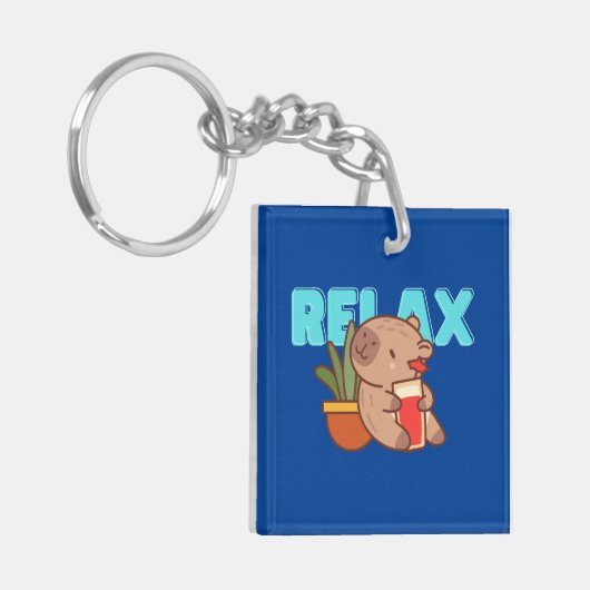 Entspannende Nagetiertasten Schlüsselanhänger (Vorderseite links)