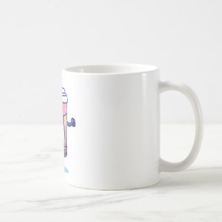 Entspannende Niedliche Kaffeepause in Meditation Kaffeetasse