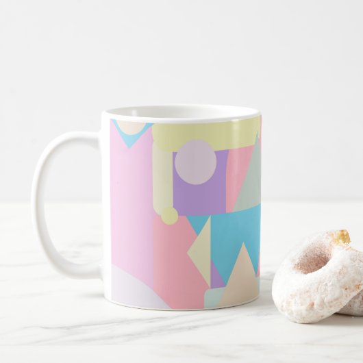 Entspannende Pastellformen Kaffeetasse (Mit Donut)